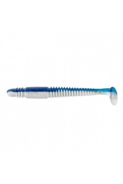 Виброхвост Helios Minoga 3,75/9.5 см, цвет Blue Sparkles & White 5 шт HS-17-026