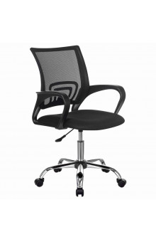 Кресло офисное Brabix Fly MG-396 сетка/ткань, черное 532086