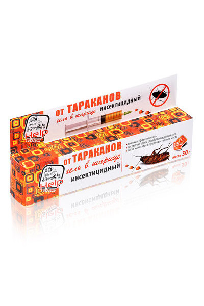 Гель от ТАРАКАНОВ HELP в шприце инсектицидный 30 г 80272 Гель от ТАРАКАНОВ HELP в шприце инсектицидный 30 г 80272