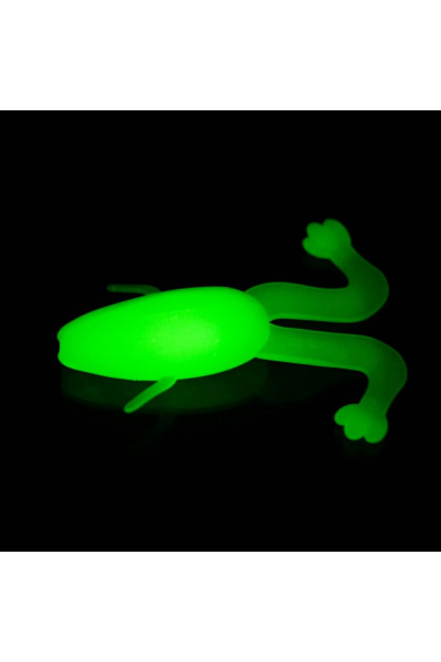 Лягушка Helios Crazy Frog 3,55/9,0 см, цвет Phosphorus 4 шт HS-23-041