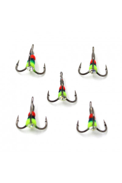 Крючок тройник Namazu светофор № 10 , RYB (5 шт.) N-HTL10RYB Крючок тройник Namazu светофор № 10 , RYB (5 шт.) N-HTL10RYB