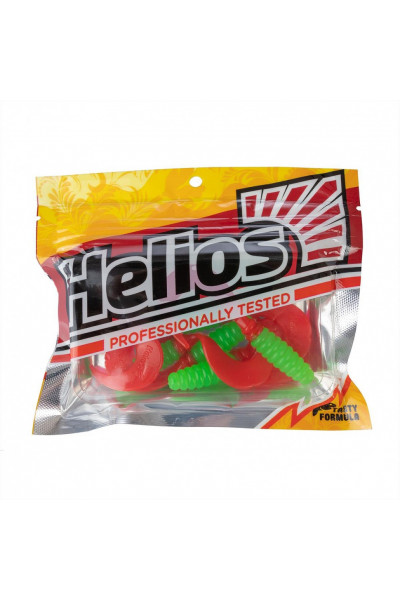 Твистер Helios Credo 2,35/6,0 см, цвет Lime & Red 7 шт HS-10-021 Твистер Helios Credo 2,35/6,0 см, цвет Lime & Red 7 шт HS-10-021