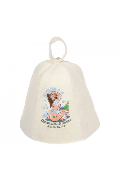 Шапка для бани Банные Штучки Отшлепай меня веником 41147 Шапка для бани Банные Штучки Отшлепай меня веником 41147