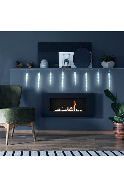 Светодиодная гирлянда (холодный свет) Vagas Сосульки 32 LED 2,1 м 220V 55131