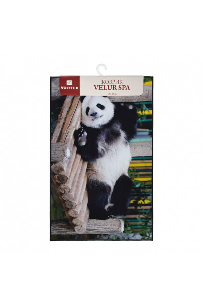 Коврик влаговпитывающий Vortex Velur Spa 50х80 см Панда 24287 Коврик влаговпитывающий Vortex Velur Spa 50х80 см Панда 24287