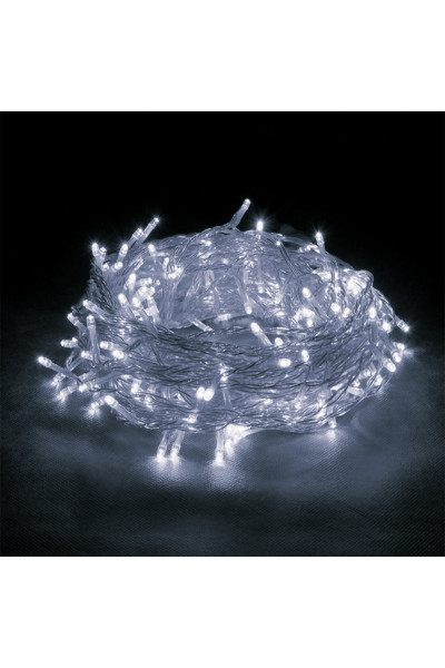 Уличная светодиодная гирлянда (холодный свет) Vegas Занавес 96 LED, 6 нитей, 1х2 м, 24V 55019