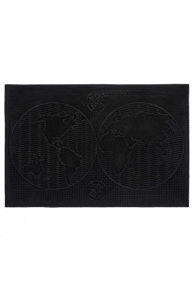 Коврик резиновый придверный Vortex Континенты 40х60 см черный 22459 Коврик резиновый придверный Vortex Континенты 40х60 см черный 22459