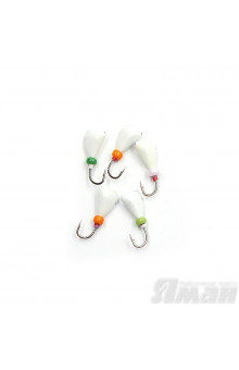 Мормышка литая Яман Дрейссена Бол., 0,4 г, Kumho №25, цвет бел. с/накопит. (5 шт.) Я-МР1670