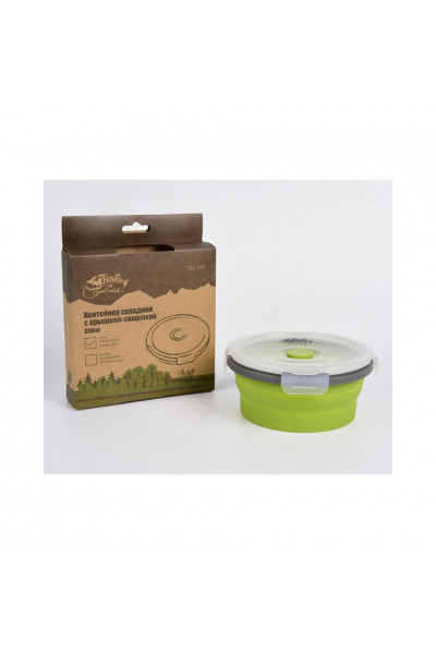 Контейнер Tramp складной силиконовый с крышкой 550мл TRC-088 Контейнер Tramp складной силиконовый с крышкой 550мл TRC-088