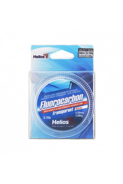 Леска флюорокарбон Helios Fluorocarbon 0,20мм 50м Transparent HS-FCT 20/50 Леска флюорокарбон Helios Fluorocarbon 0,20мм 50м Transparent HS-FCT 20/50