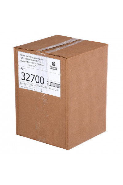 Кадка для воды и солений Банные Штучки с крышкой и гнетом липа 3 л 32700