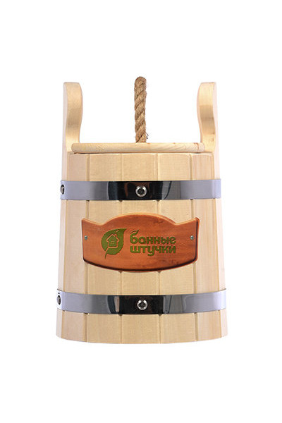 Кадка для воды и солений Банные Штучки с крышкой и гнетом липа 3 л 32700