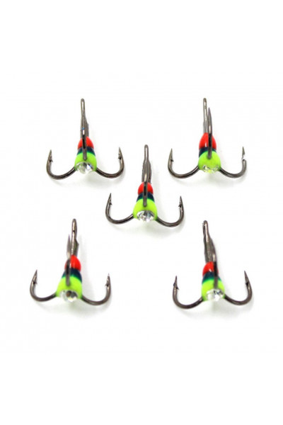 Крючок тройник Namazu светофор № 8 , RYB (5 шт.) N-HTL8RYB Крючок тройник Namazu светофор № 8 , RYB (5 шт.) N-HTL8RYB