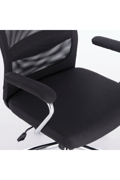 Кресло офисное Brabix Flight EX-540 сетка/ткань, черное 531847 Кресло офисное Brabix Flight EX-540 сетка/ткань, черное 531847