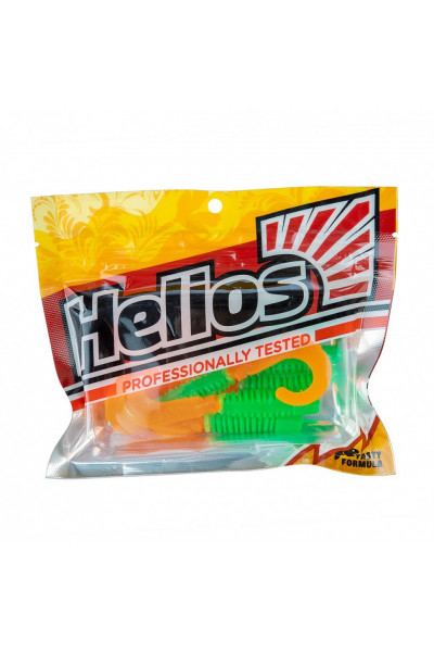 Твистер Helios Din 3,11/7,9 см, цвет Lime & Orange 6 шт HS-33-020 Твистер Helios Din 3,11/7,9 см, цвет Lime & Orange 6 шт HS-33-020