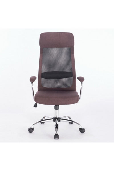 Кресло офисное Brabix Flight EX-540 ткань/сетка, коричневое 531849 Кресло офисное Brabix Flight EX-540 ткань/сетка, коричневое 531849