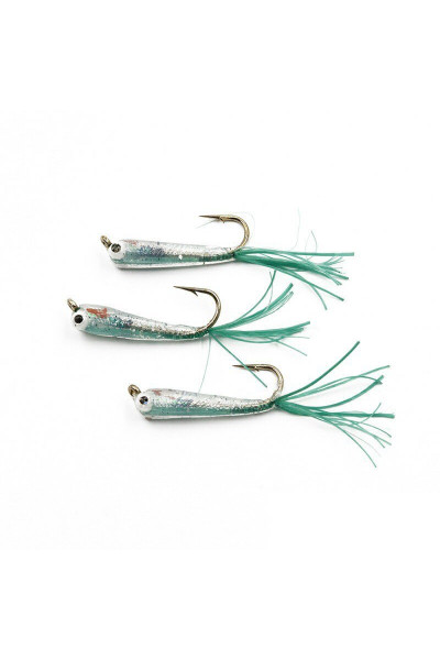 Мормышка Яман Малек пыздрик с ушком, L-18 мм, 0,3 г, Kumho №4, цвет зеленый (3 шт.) Я-МР1899