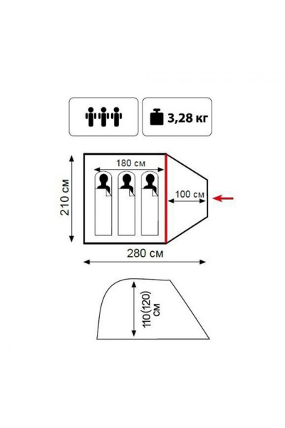 Палатка Tramp Lite Fly 3 Палатка Tramp Lite Fly 3