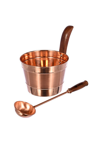 Набор из меди для бани Банные Штучки (бадья 4 л, ковш) 32035