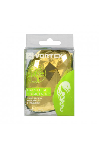 Расческа массажная с крышкой Vortex Кристалл 9 см 51038 Расческа массажная с крышкой Vortex Кристалл 9 см 51038