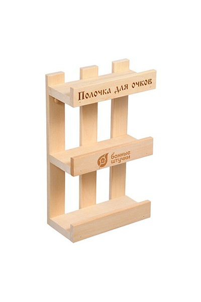 Полочка для очков Банные Штучки липа 18х9х30 см 34306