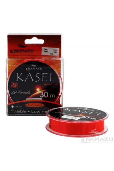 Леска Namazu Kasei, 30 м, 0,12 мм, до 1,29 кг, красный NK30-0,12