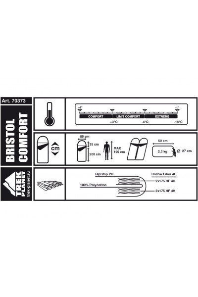 Спальный мешок Trek Planet Bristol Comfort 70373 Спальный мешок Trek Planet Bristol Comfort 70373