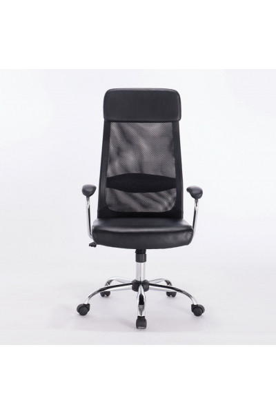 Кресло офисное Brabix Flight EX-540 сетка/экокожа, черное 531850 Кресло офисное Brabix Flight EX-540 сетка/экокожа, черное 531850