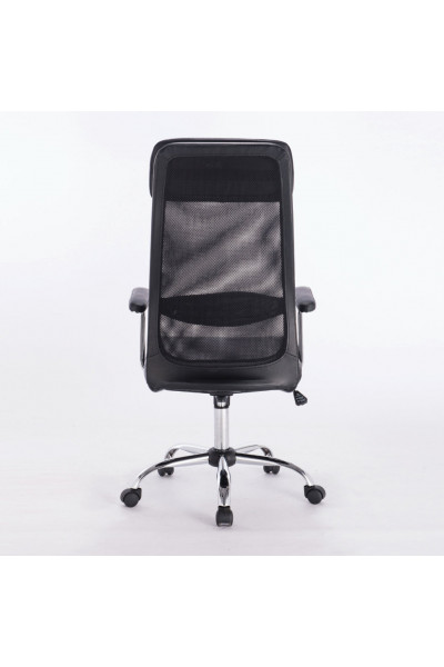 Кресло офисное Brabix Flight EX-540 сетка/экокожа, черное 531850 Кресло офисное Brabix Flight EX-540 сетка/экокожа, черное 531850
