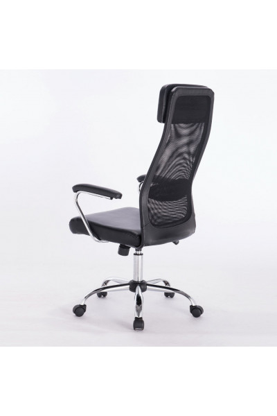 Кресло офисное Brabix Flight EX-540 сетка/экокожа, черное 531850 Кресло офисное Brabix Flight EX-540 сетка/экокожа, черное 531850