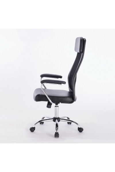 Кресло офисное Brabix Flight EX-540 сетка/экокожа, черное 531850 Кресло офисное Brabix Flight EX-540 сетка/экокожа, черное 531850