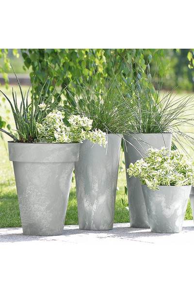 Кашпо для цветов Tubus Slim Beton DTUS400B-422E (35/64 л) 2 предмета Кашпо для цветов Tubus Slim Beton DTUS400B-422E (35/64 л) 2 предмета