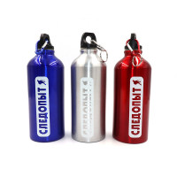 Бутылка питьевая алюминиевая Следопыт с карабином 600 мл PF-BD-A600