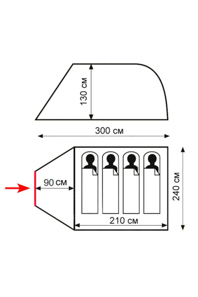 Палатка Totem Summer 4 Plus (V2) TTT-032