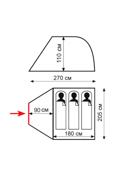 Палатка Totem Summer 3 Plus (V2) TTT-031 Палатка Totem Summer 3 Plus (V2) TTT-031