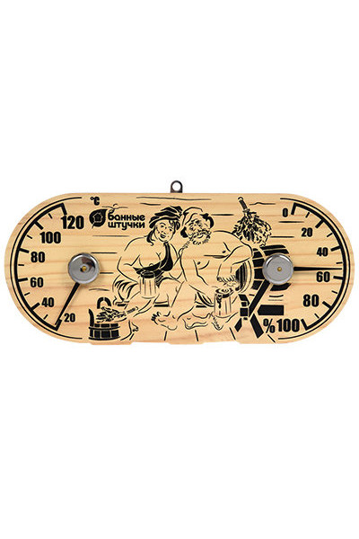 Термометр с гигрометром для бани и сауны Банная станция В парной 18048