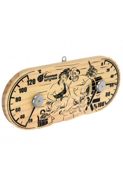 Термометр с гигрометром для бани и сауны Банная станция В парной 18048