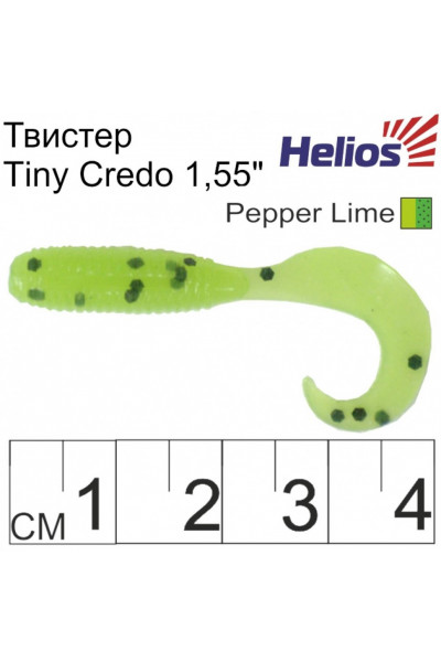Твистер Helios Тiny Credo 1,55/4 см, цвет Pepper Lime 12 шт HS-8-009 Твистер Helios Тiny Credo 1,55/4 см, цвет Pepper Lime 12 шт HS-8-009