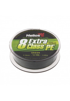 Шнур плетеный Helios Extra Class 8 PE Braid 0,10мм 135м Green HS-8PEG-10/135 G