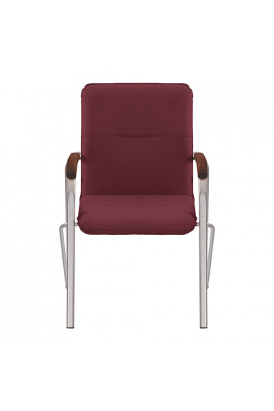 Кресло для посетителей Nowy Styl Samba кожзам, бордовое V-25