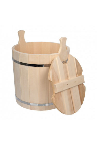Запарник с крышкой Банные Штучки С легким паром, липа 25 л 31137 Запарник с крышкой Банные Штучки С легким паром, липа 25 л 31137