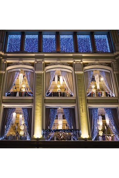 Уличная светодиодная гирлянда (теплый свет) Vegas Занавес 96 LED, 6 нитей, 1х2 м, 24V 55018 Уличная светодиодная гирлянда (теплый свет) Vegas Занавес 96 LED, 6 нитей, 1х2 м, 24V 55018