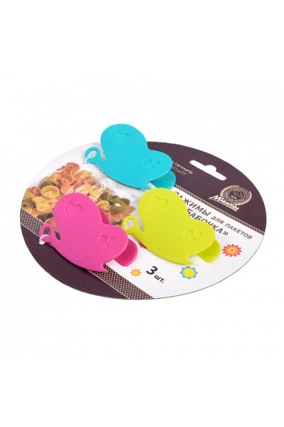 Зажимы для пакетов Marmiton Бабочки 3 шт 17099