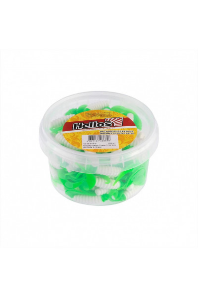Твистер Helios Credo 2,35/6,0 см, цвет White & Green 7 шт HS-10-016 Твистер Helios Credo 2,35/6,0 см, цвет White & Green 7 шт HS-10-016