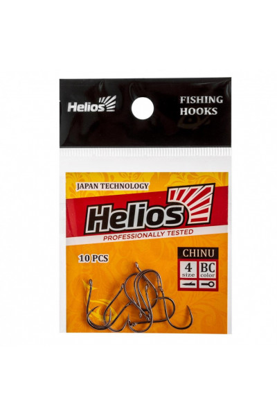 Крючок Helios Chinu с кольцом №4 цвет BC (10 шт) HS-CH-4 Крючок Helios Chinu с кольцом №4 цвет BC (10 шт) HS-CH-4
