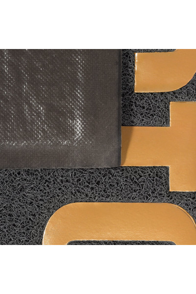 Коврик придверный пористый Vortex с надписью 50х70 см серый 22193 Коврик придверный пористый Vortex с надписью 50х70 см серый 22193