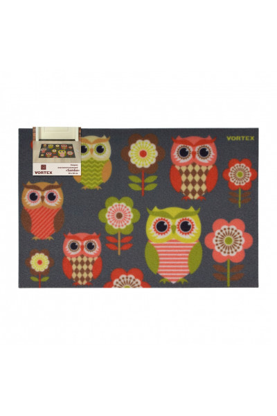 Коврик влаговпитывающий Vortex Samba Совы и Цветы 40х60 см 24214 Коврик влаговпитывающий Vortex Samba Совы и Цветы 40х60 см 24214