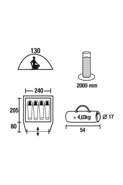 Палатка Green Glade Nida 4 Палатка Green Glade Nida 4