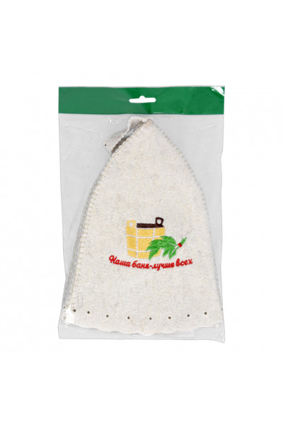 Шапка для бани Hot Pot Наша баня - лучше всех (войлок) 41165 Шапка для бани Hot Pot Наша баня - лучше всех (войлок) 41165