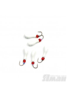 Мормышка литая Яман Мотылек, 0,5 г, Kumho №57, цвет бел. с/накопит. (5 шт.) Я-МР1683